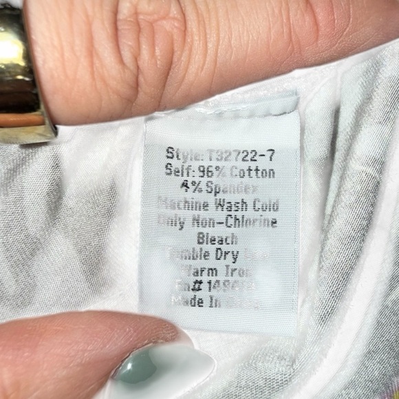 JOHNNY WAS ZIPPY TIE FRONT KNIT DRESS Women’s Large Grey/Floral Pattern - Picture 9 of 12